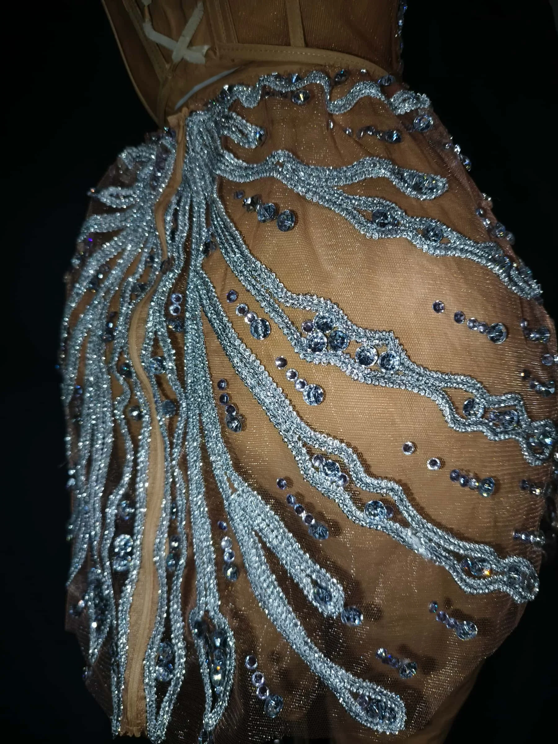 Youtiao Sexy brillant strass bretelles robe de bal femmes soirée robe de fête d'anniversaire discothèque danseur Performance Costume