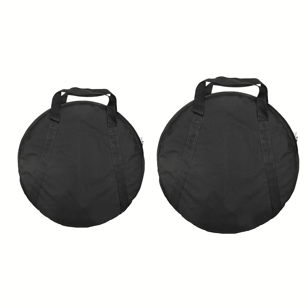 1pc Cymbal Bag Oxford Cloth Case Bag 21-Inch Three Pockets Removable Divider 52cm/57cm Black Backpack Percussion Accessories