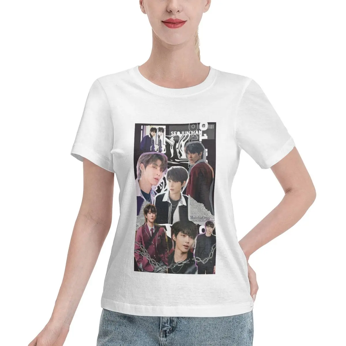 

Футболка Hwang In Yeop, женские футболки с короткими рукавами, одежда с круглым вырезом, хлопковые летние футболки, уличная одежда