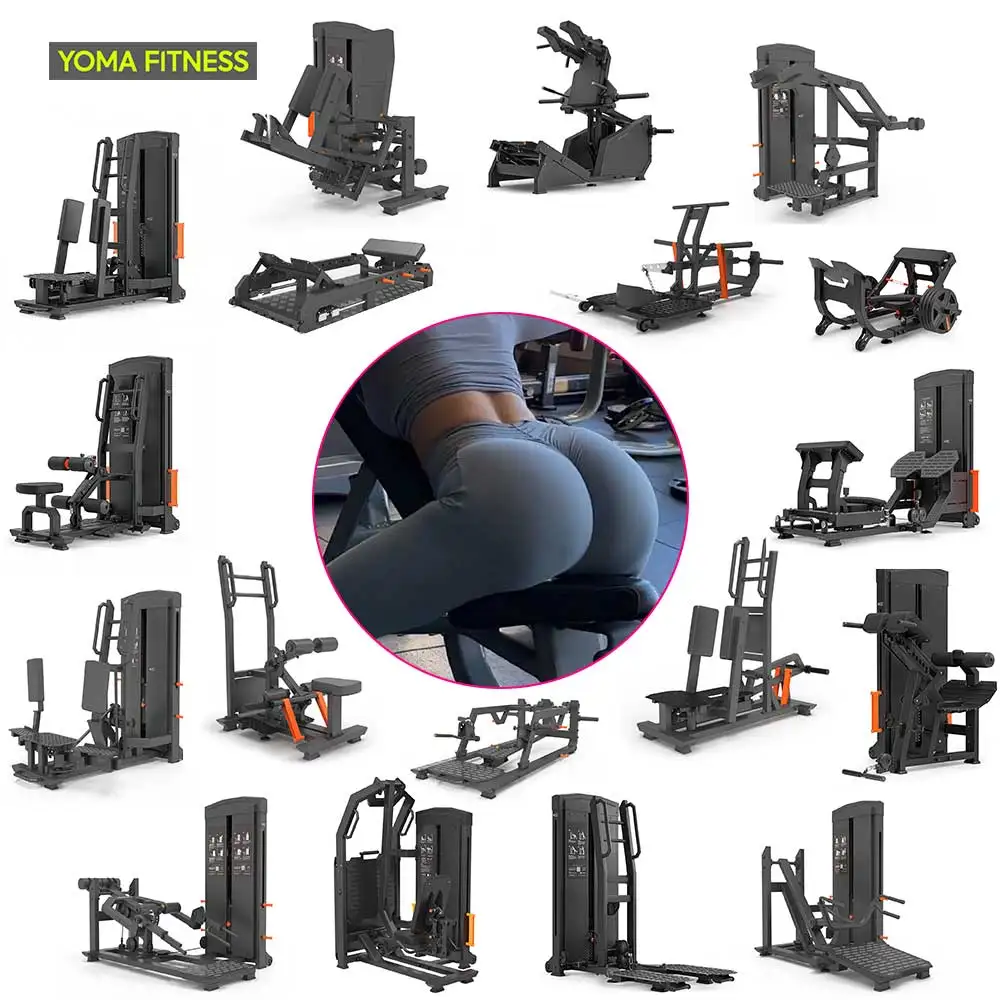 Booty Bodybuilding Equipment Hip Thrust Glute Drive & Kickback & Butt Lift Trainer Complet Gym Training Machine China Fitness