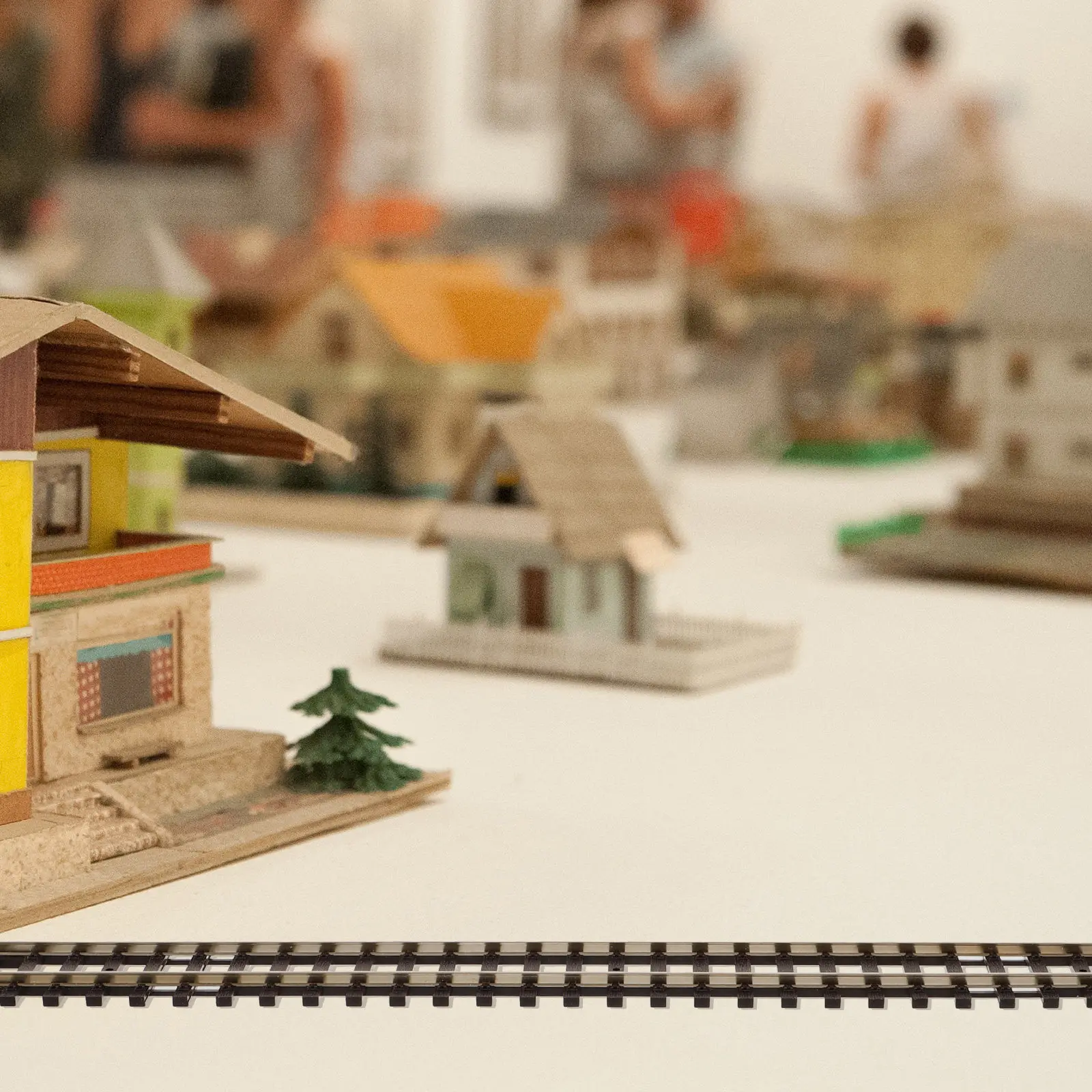 

Railroad Track Lightweight Miniature Train Track Decor Sand Table DIY Layout Prop for Micro Scenes Miniature Railroad Tracks