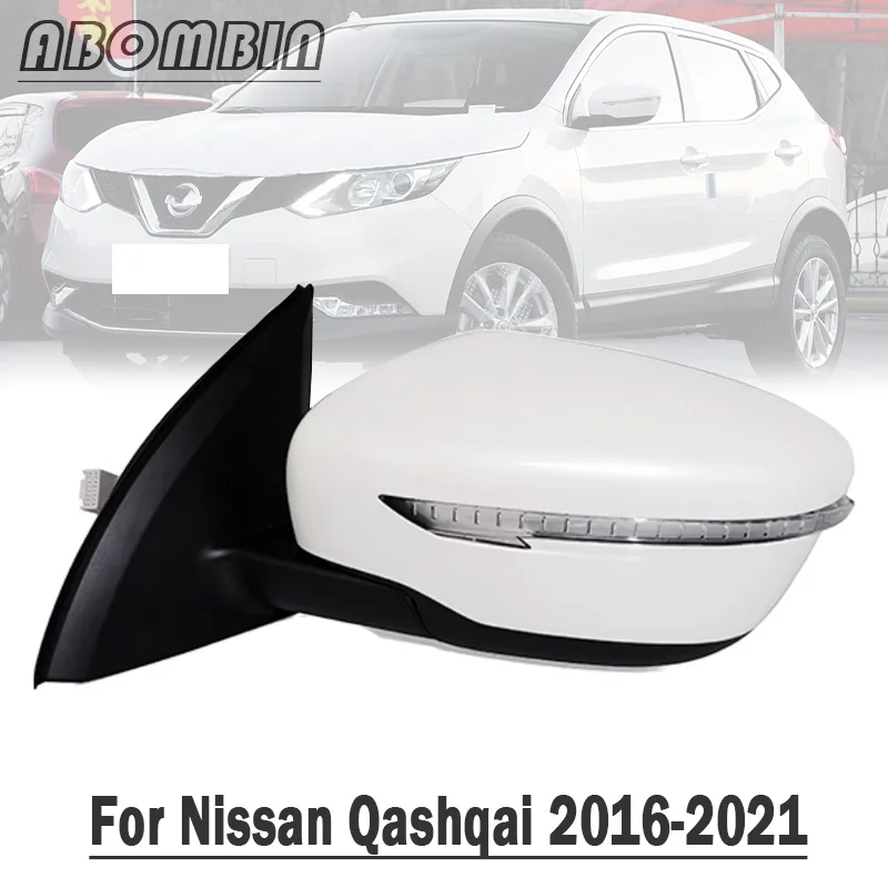 Auto Door Wing Exterior Mirror Side Rear View Mirror Assembly For Nissan Qashqai 2016 2017 2018 2019 2020 2021 Manual Fold