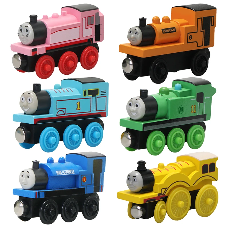 Thomas and Friends Wooden Pocket Toy Train Model Molley Gold Diesel Lady Toby Railway Road Track Educational Toy Gift For Boys