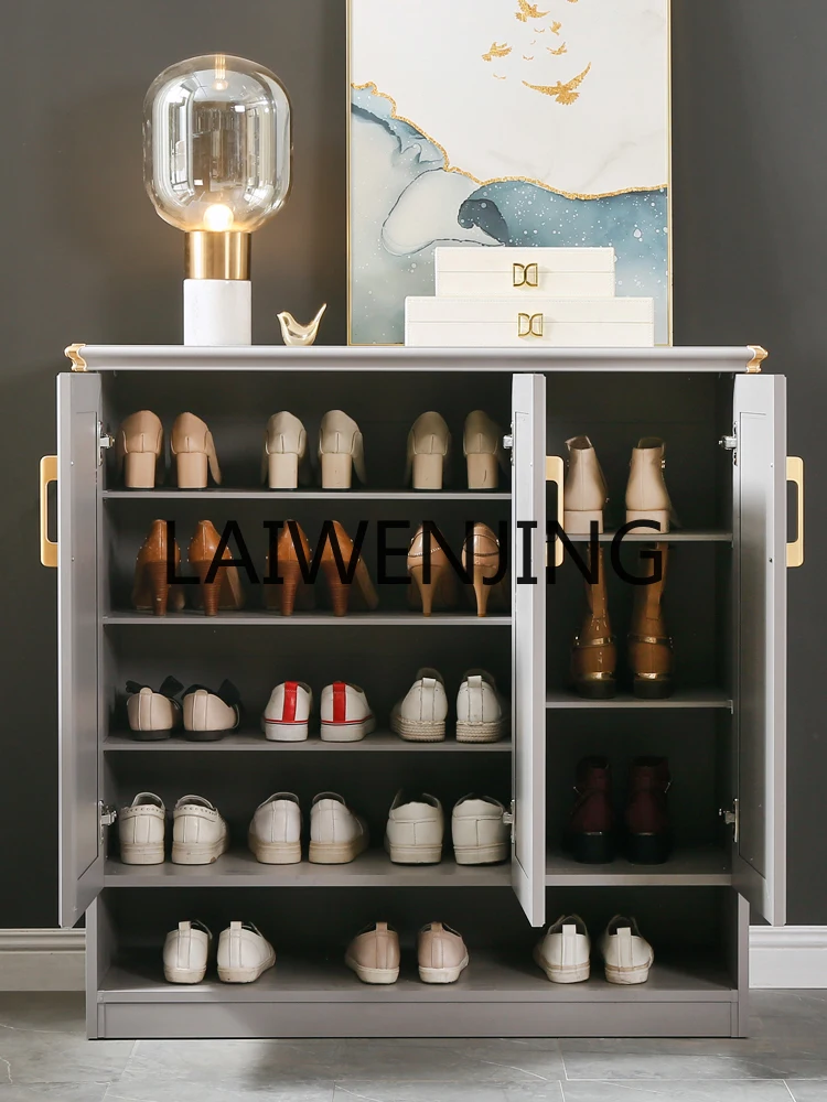 Customized Aluminum Alloy Light Luxury Shoe Cabinet Outdoor Door Ultra-Thin Storage Waterproof and Sun Protection Balcony Locker