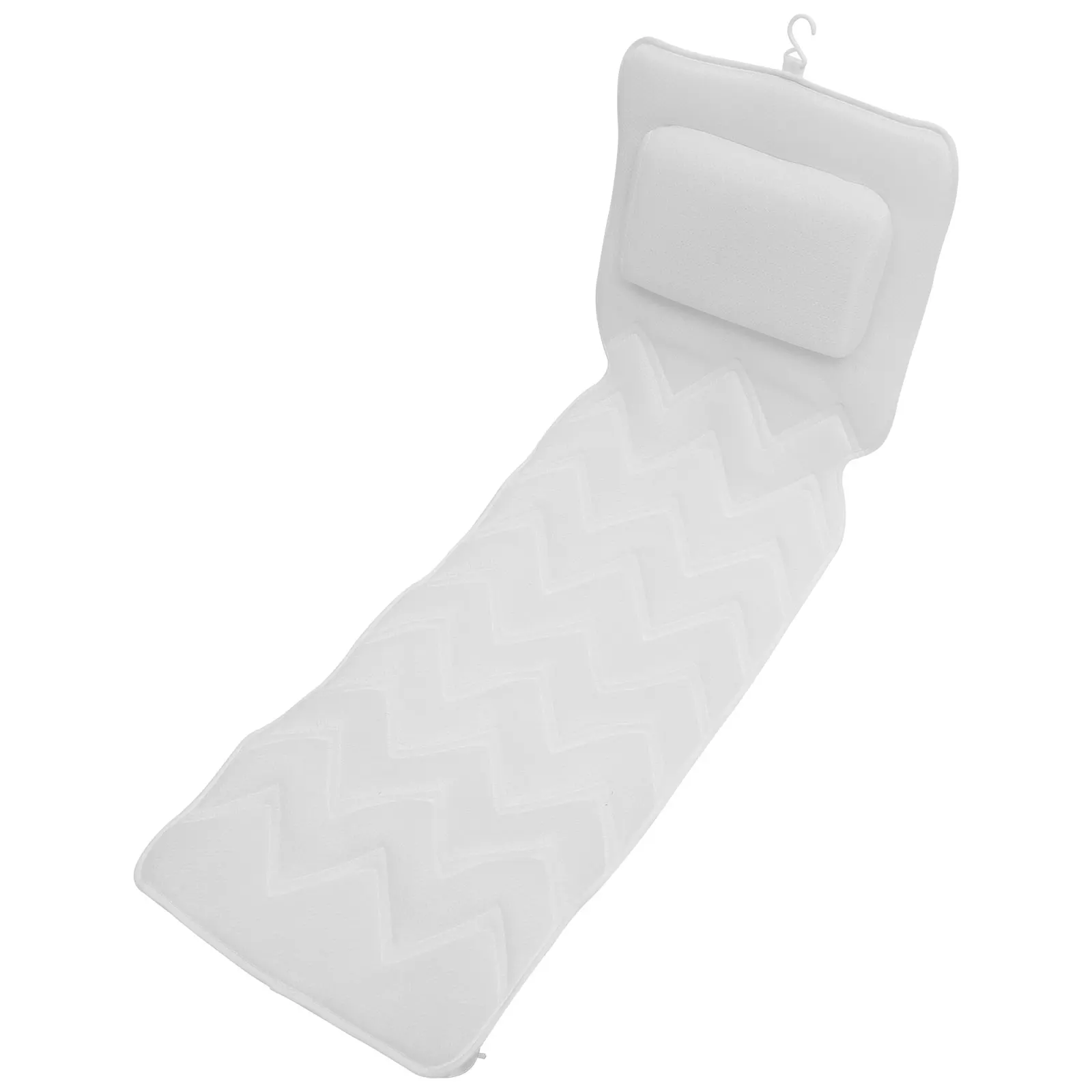 

Bath Pillow Spa Bathtub Pad Non Slip Mesh White Bathing Cushion Headrest Travel Size Durable Comfortable Bath Supplies Tub