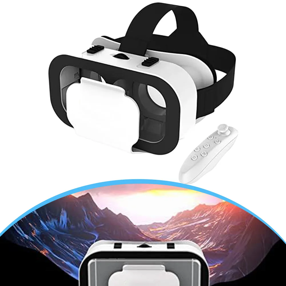 Immersive VR Headset For IPhone For Android Head Mounted VR Glasses Adjustable Lenses 3D Virtual Reality Glasses Game Accessory