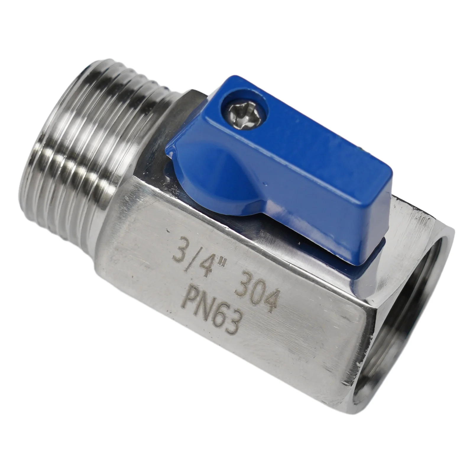 1pcs 3/4in 304 Stainless Steel Ball Valve Male Female Thread For Water Oil Gas Pipe Fitting Industrial Plumbing Shut Off Tool