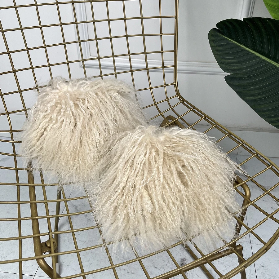 ปลอกแขนขนแกะถอดได้สำหรับผู้หญิง แต่งขอบขนมองโกเลียแท้ ปลอกแขนขนสีขาว ปลอกแขนขนคุณภาพสูง อุ่น