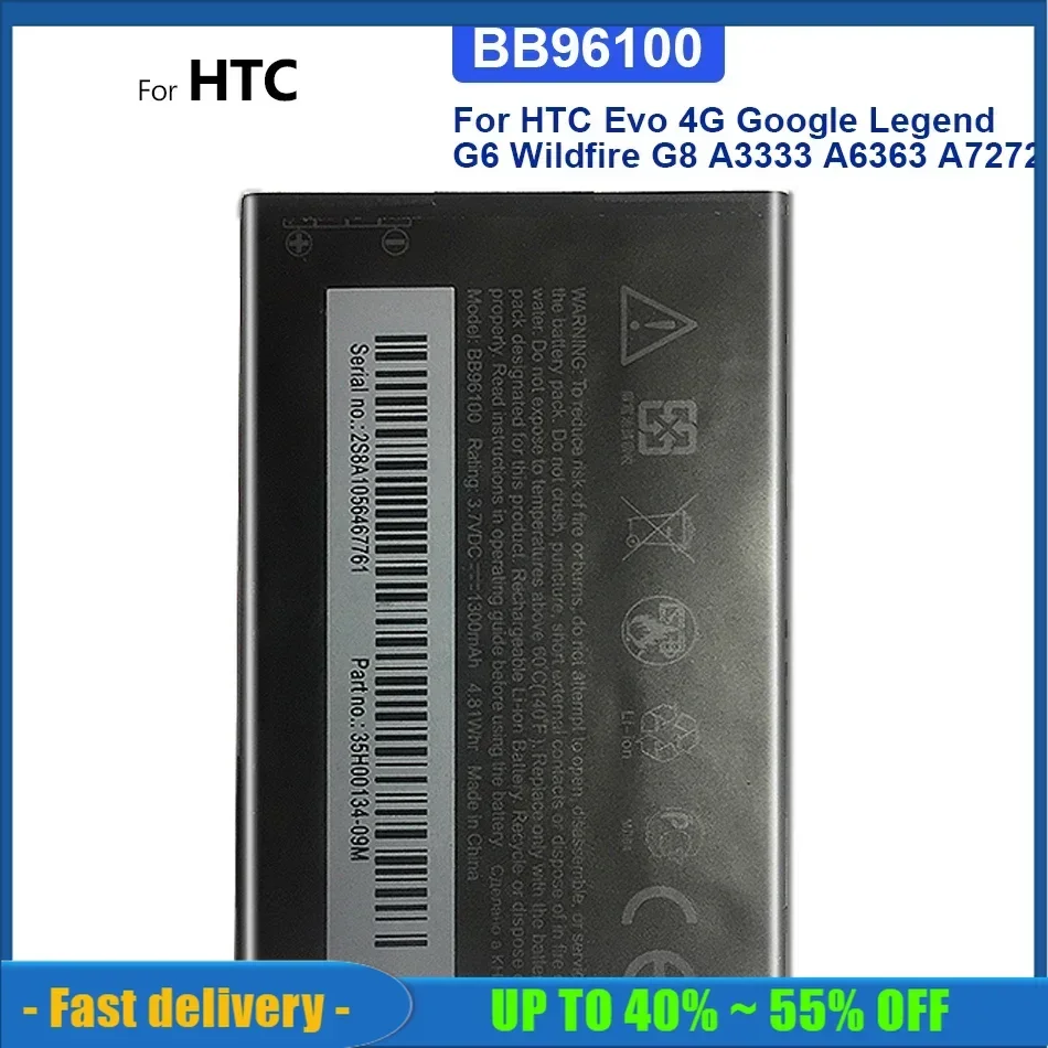 Backup Battery For HTC Evo 4G Google Legend G6 Wildfire G8 A3333 A6363 A7272 1350mAh Rechargeable Mobile Phone Batteries