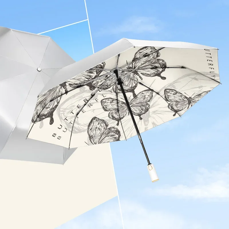 Shade Folding Premium Sense Rain And Shine Dual-Purpose Sun Umbrella UV Protection Compact Portable Outdoor Umbrella