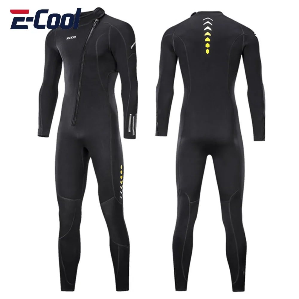 3mm Neoprene Wetsuit for Men and Women Full Wetsuit Front Zipper Snorkeling Scuba Diving Swimming Kayaking Kite Surfing