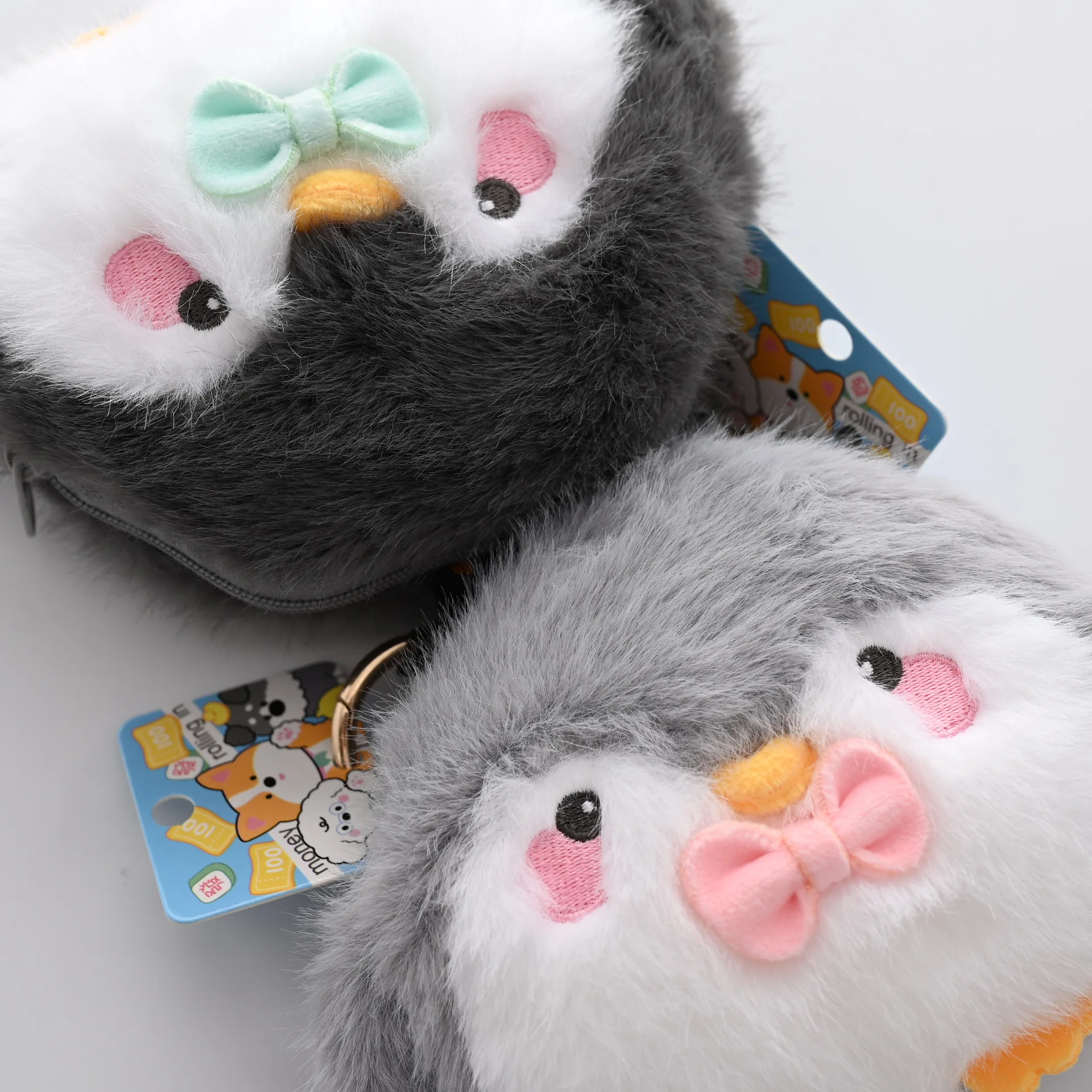 パンダ アライグマ グレーアライグマ ペンギン ぬいぐるみ 財布 高級キーホルダー ドールペンダント