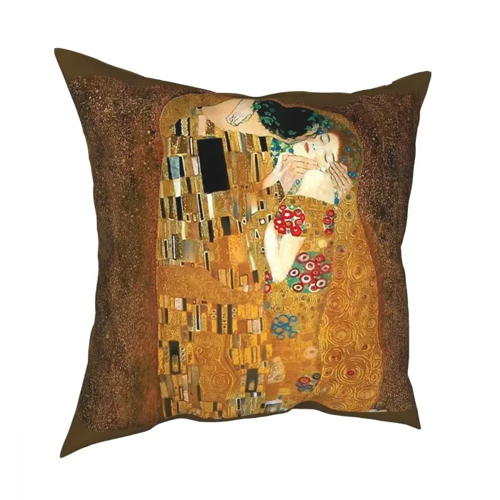 Klimt Kiss Throw Pillow Cover Decorative Pillow Gustav Klimt Freyas Art Customized Cushion Covers