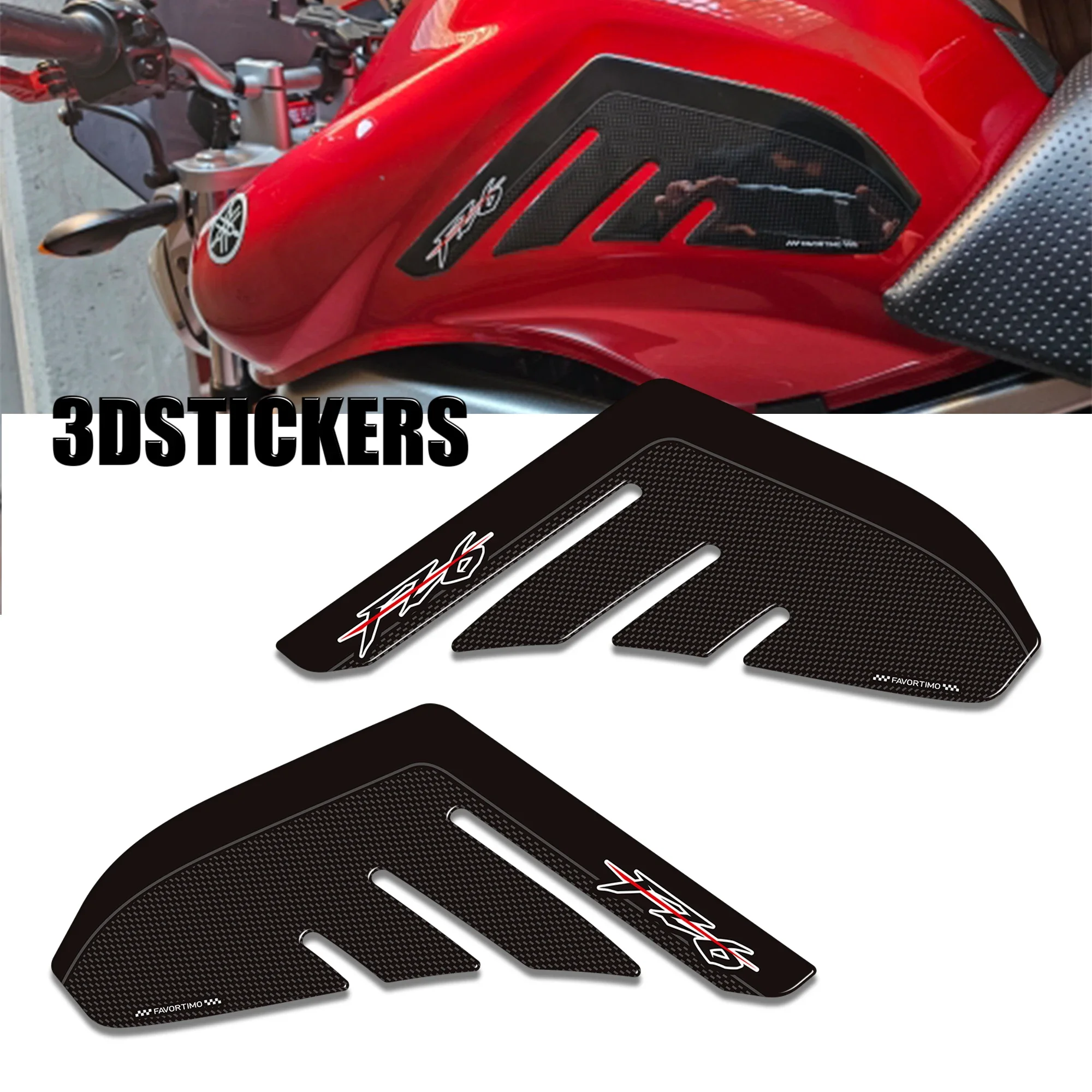 

FZ6 S FZ6N Fazer FZ6R FZ 6 For Yamaha 3d Adhesive Stickers Decals Side Grips Gas Fuel Oil Kit Knee Scratch Protection Tank Pad
