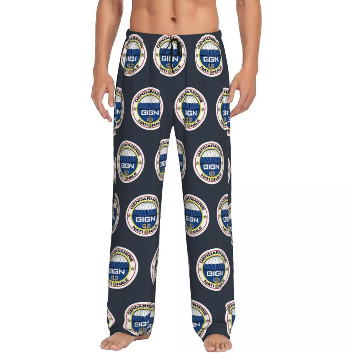 

Изготовленная на заказ группа взаимодействия национальной жандармерии - GIGN (Франция), пижамные штаны, мужская одежда для сна, штаны для сна с карманами