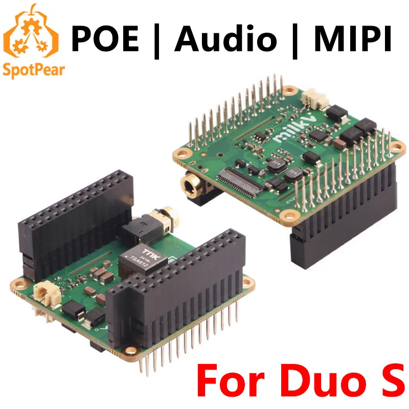 

PoE HAT For Milk-V Duo S Onboard MIPI DSI Port Audio Input/Output Port