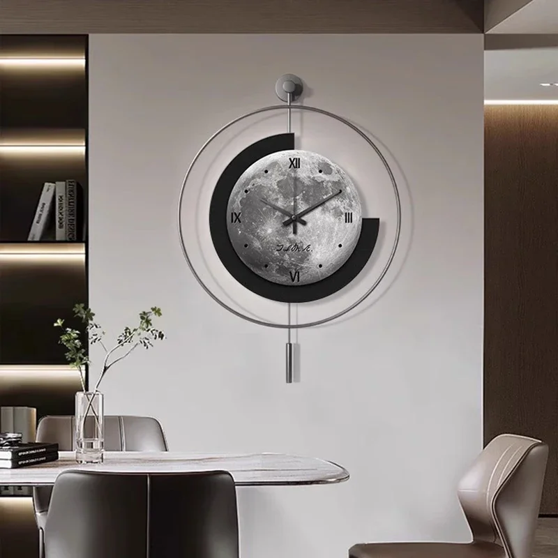 Led Luxury Wall Clocks Nordic Restaurant Minimalist Fashion Round Wall Watch Art Aesthetic Silent Relogio De Parede Home Decor