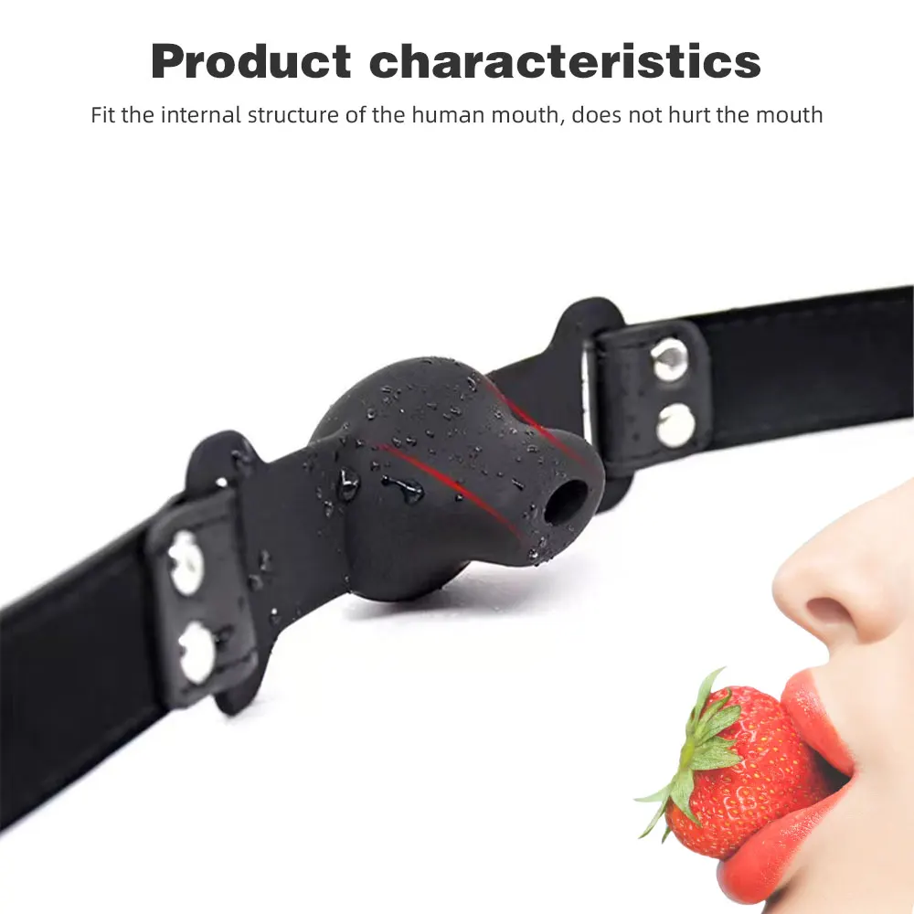 Muzzle Ring Sex Toys Products for Married Couple Black Plug Oral Fixation Ball Bondage Strap Mouth Gag Adult Sex Toys Games BDSM