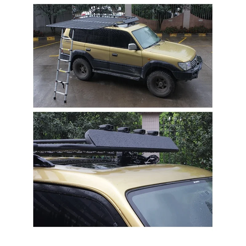 High Quality Foldable Multifunctional Aluminium‑Plastic Roof Step Bracket 100kg Load Universal Portable Auto Exterior Accessorie