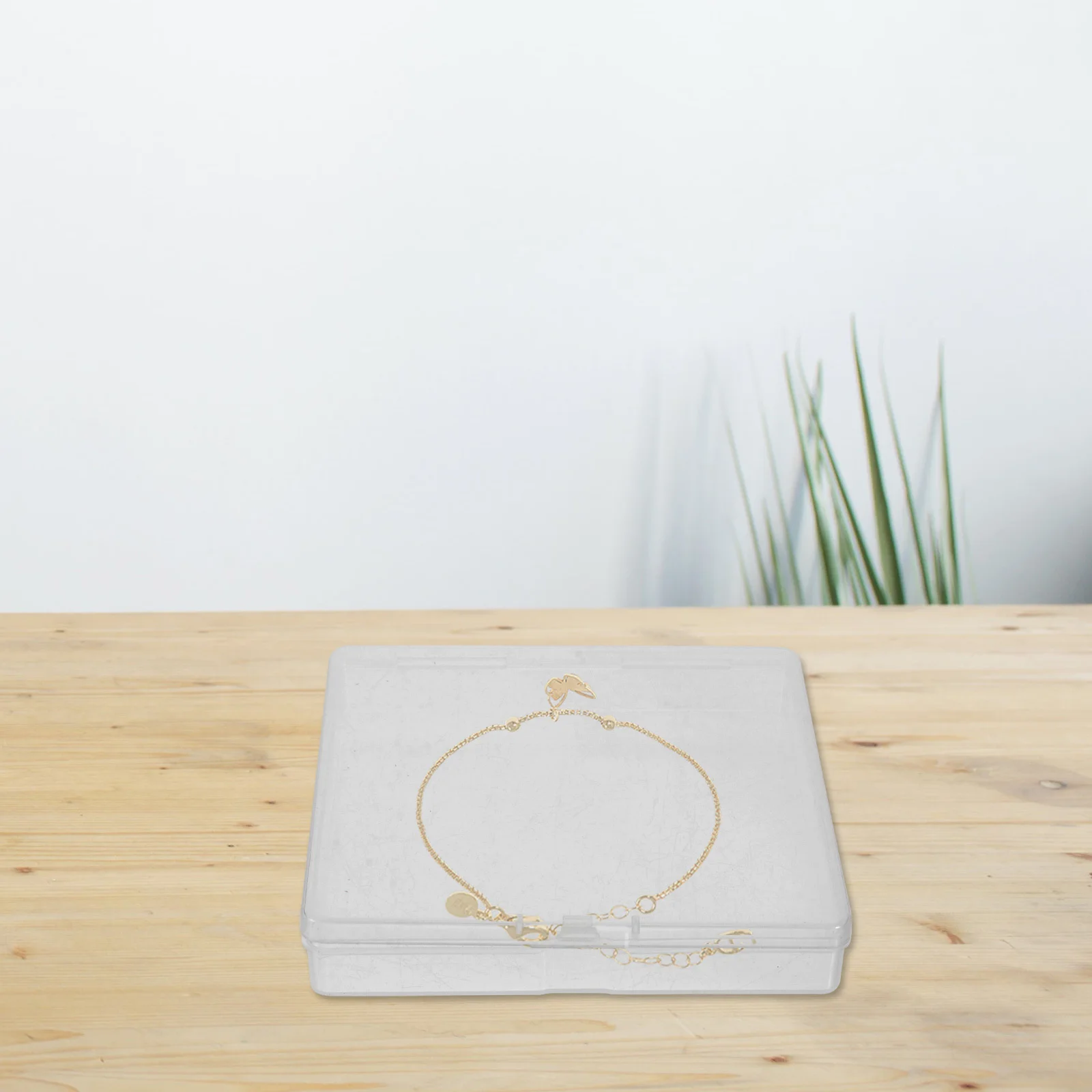 10Pcs Square Transparent Jewelry Storage Box Plastic Organizer Earring Necklace Storage Container for Daily Use