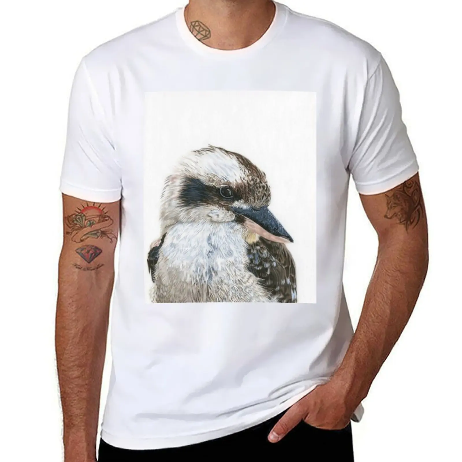 

Laughing Remedy'- Kookaburra by tonileeart. T-Shirt t shirts for man cotton funny t shirts for man graphic vintage T-Shirt