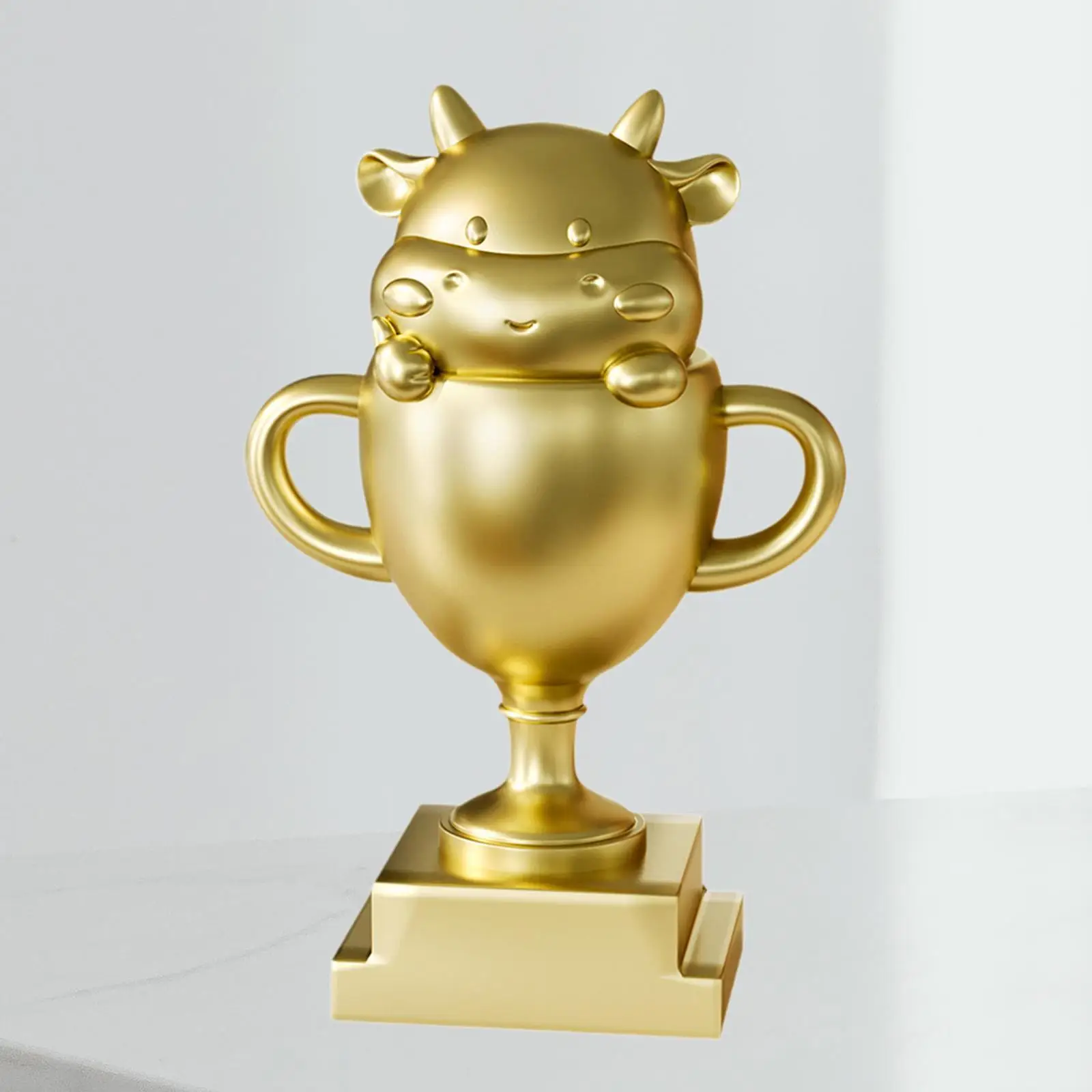 

Trophies Cup Figurine Award Trophy Cow Themed Teamwork Award Sports Championship Keepsake Winner Cup for School Event Kids