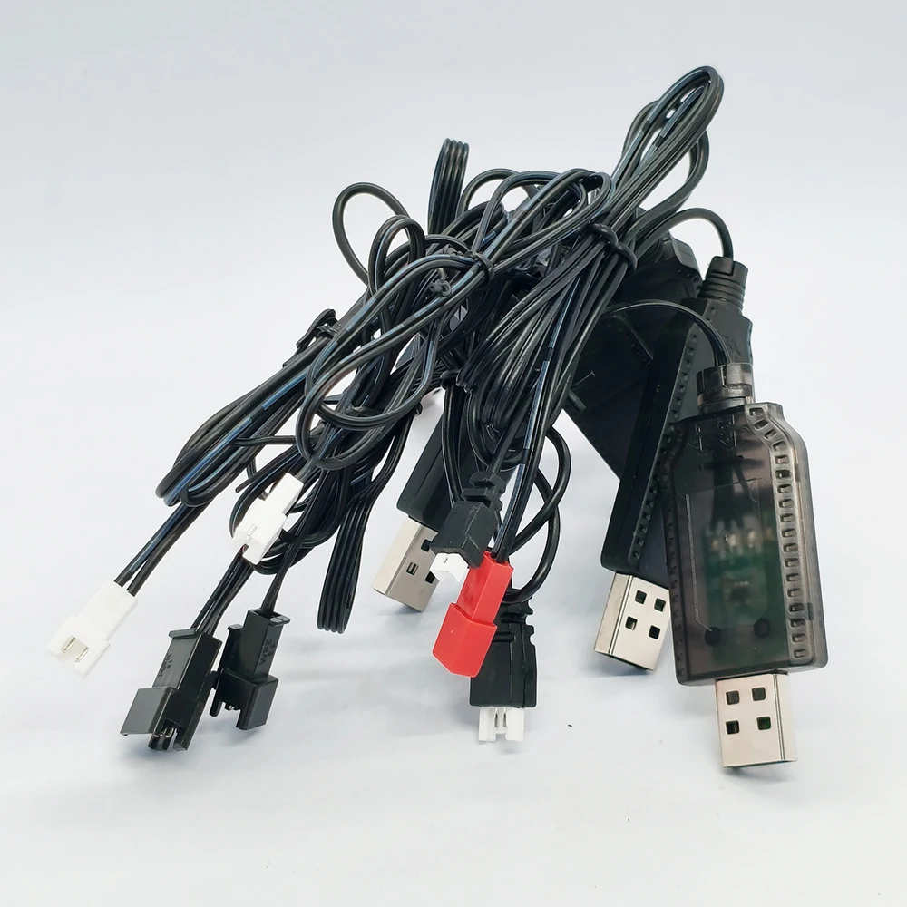 1 Stück 3,7 V/7,4 V USB-Ladekabel mit MX2.0 XH2.54 JST 2P 4P-Schnittstelle, geeignet für elektrisches Spielzeug-Lithium-Batterie-Ladekabel – Detail 2
