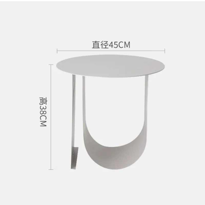 طاولات نهاية حديدية إسكندنافية طاولة شاي بجانب السرير مع رف تخزين طاولة زاوية حديثة لغرفة المعيشة موفرة للمساحة #6