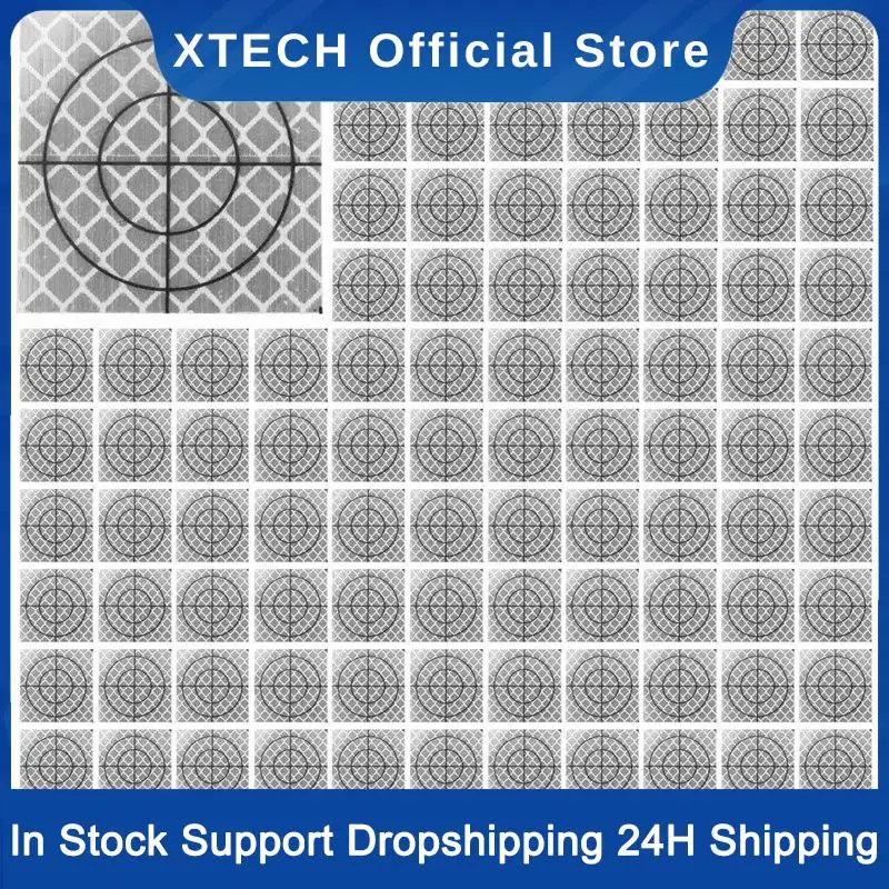 XTECH 1000Pcs Prism Measurement Reflector Sheet Reflective Tape Target Total Station Tunnel Survey 40X40mm