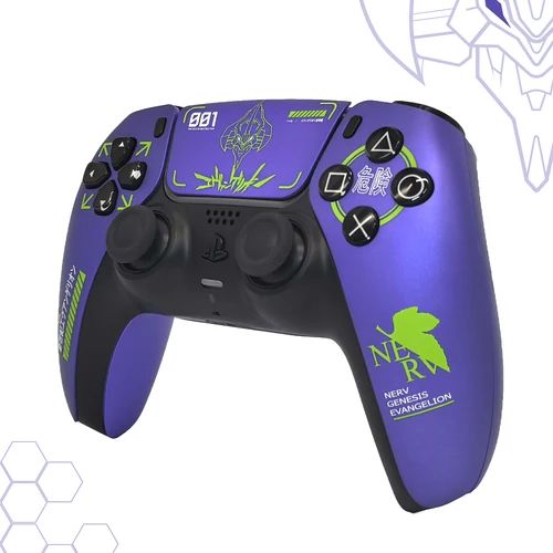 Imagen 2 del producto Cubierta de placa frontal de carcasa de controlador PS5 violeta metálico 001 con panel táctil para controlador DualSense, reemplazo para BDM-010 a 050