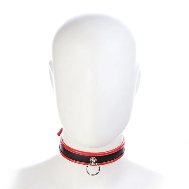 Role play Slave Bondage Choker Collar For Women Girls Necklace Metal Leather Chocker Goth Anime Cosplay Gift Jewelry Accessories