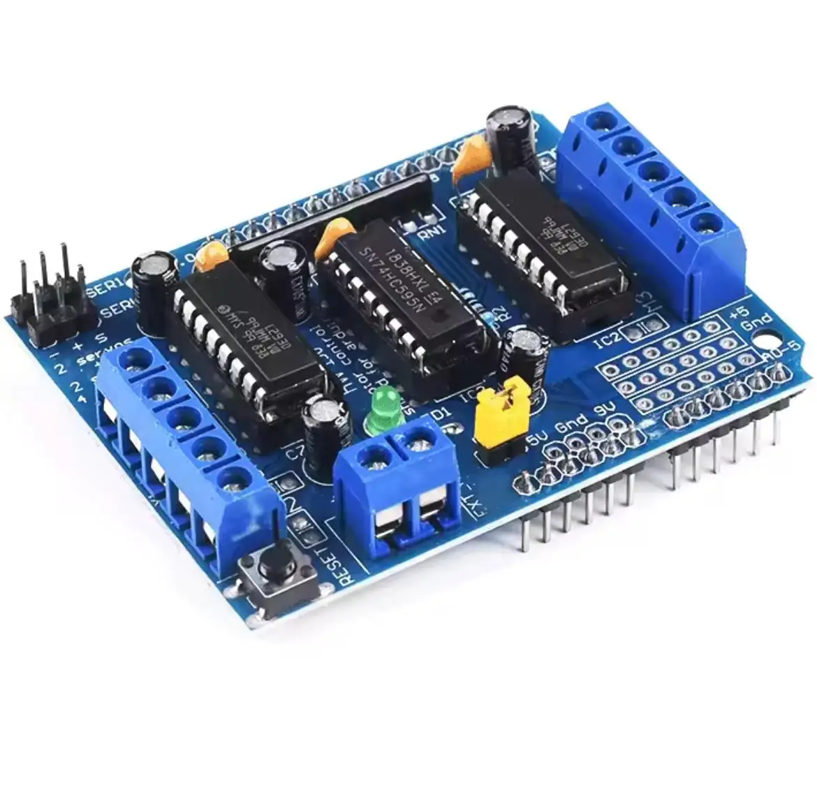 L293D Motor Driver Shield Module 4-Channel Stepper DC Motor Drive Expansion Board for Arduino UNO R3 Mega2560 Robotics Control