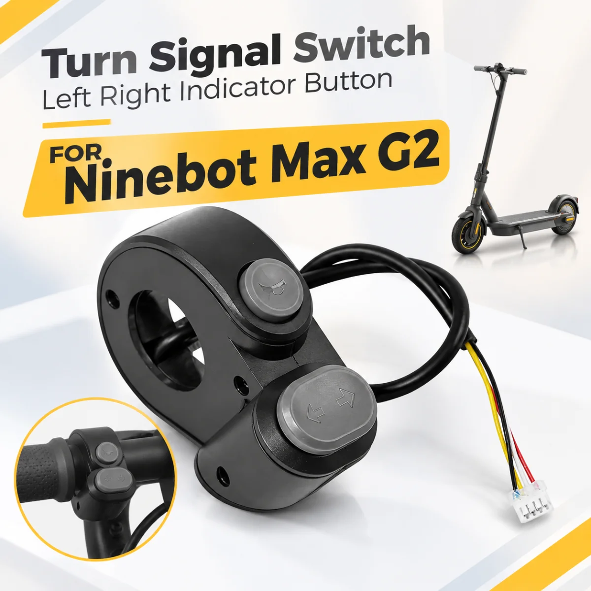 Turn Signal Switch Left Right Indicator Button for Ninebot Max G2 Scooter Handlebar Blinker Control