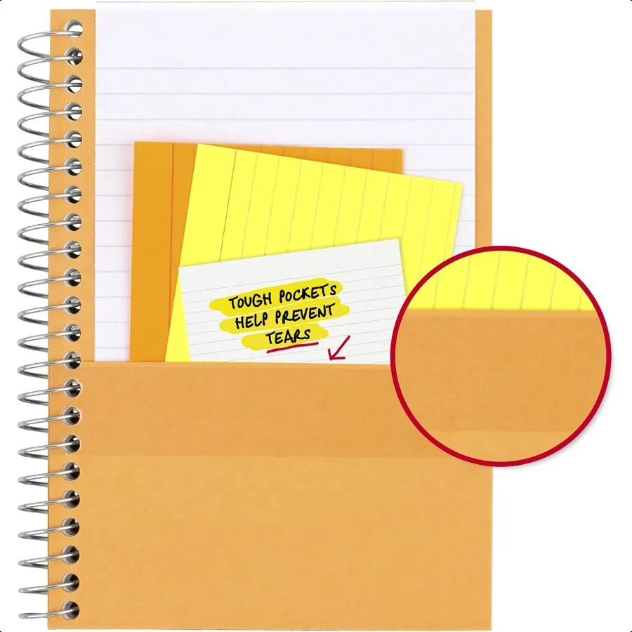 스파이럴 노트 1과목 대학노트용 줄지 노트 개인용 사이즈 43.8 x 7.80매 잉크 번짐 방지 방수 커버 블랙 450