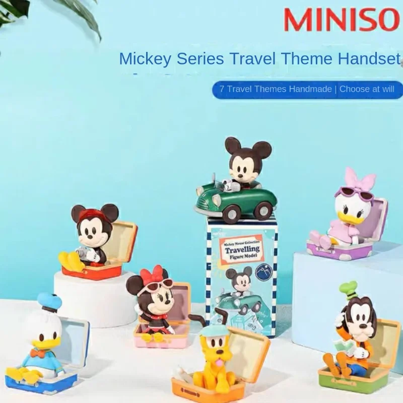 

MINISO Disney глухая коробка Микки Маус гофи Дональд Дак Украшение для рабочего стола поделки анимация периферийные детские игрушки