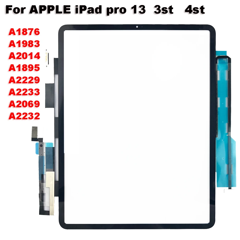 5PCS For Apple iPad Pro 13 3st 4st A1876 A1983 A2014 A1895 A2229 A2233 A2069 Touch Screen Digitizer Sensor Outer Glass Panel