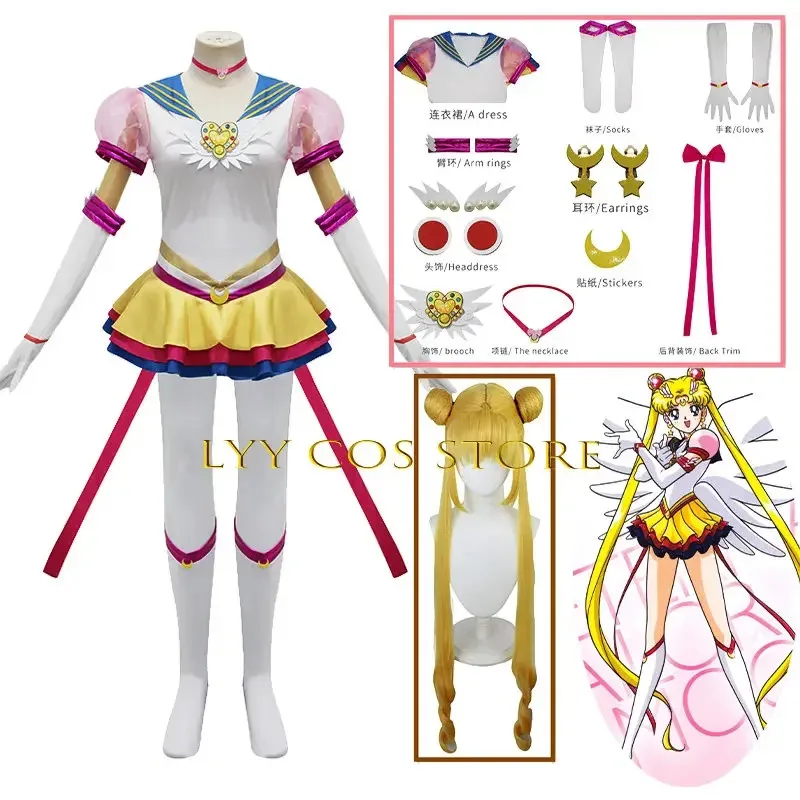 

Anime Tsukino Usagi Cosplay Costume Anniversary Gamble Suit Dress Cosplay Moon Female Halloween Costumes And Wigs