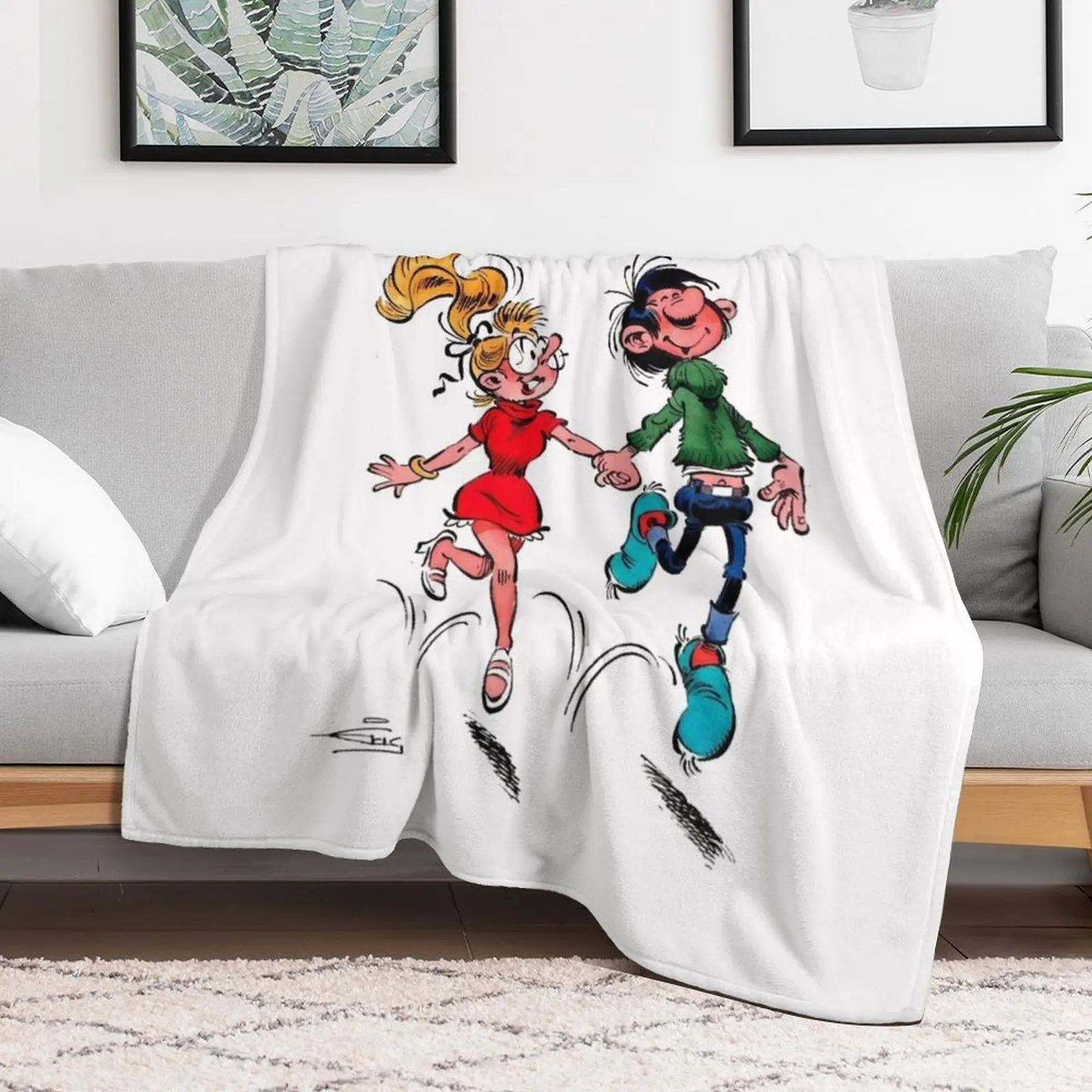 Gaston lagaffe Throw Blanket Thermal Furrys Camping For Decorative Sofa Blankets