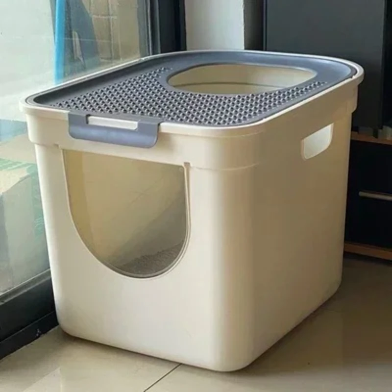 

Полностью закрытый ящик для кошачьего туалета, дезодорант большой емкости, туалет для домашних животных, против брызг, лоток для кошек до 8 кг