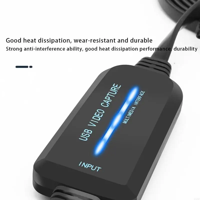 Q5WF Video Card Device, USB2.0 Adapter Grabber VHS VCR to DVD Converter Support Windows7/8//XP/Vista PC