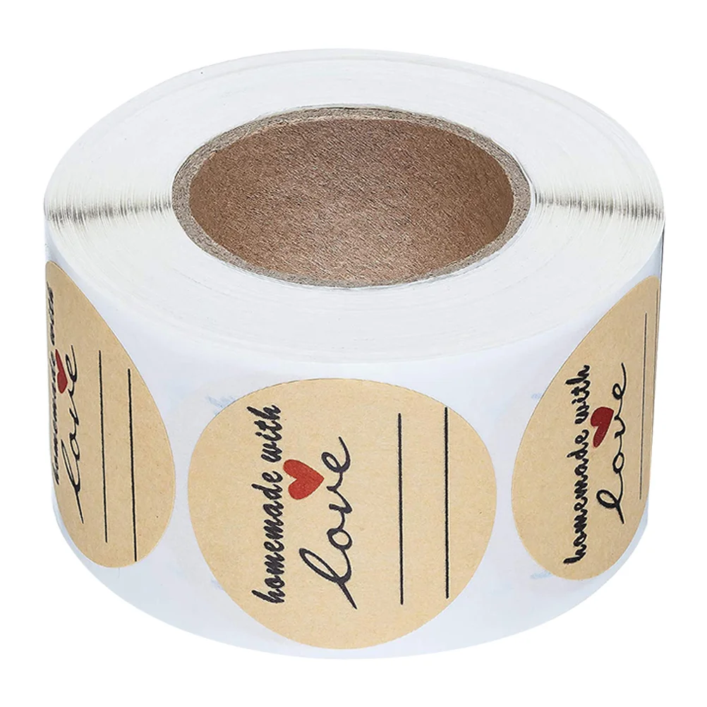 

1 Roll Paper Sealing Labels Gift Wrapping Self-Adhesive Decorative Tags Wedding Party Birthday Mother'S Day Baking Bag Homemade