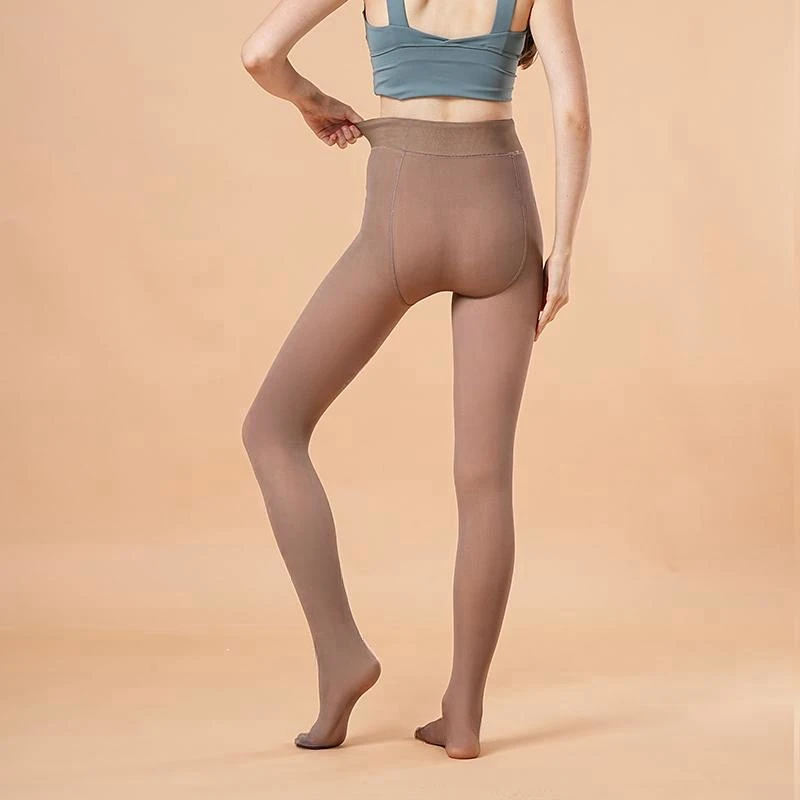 Samt-Damenstrumpfhose, Thermo-Transparente Übergröße-Strumpfhose, Fleece-Slim-Leggings, Warme Winterstrümpfe, Streetwear – Detail 6