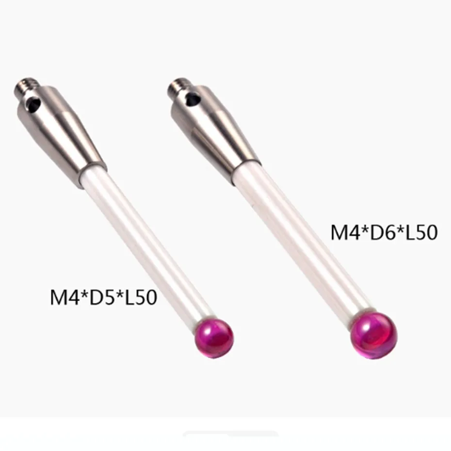 Three dimensional probe, three coordinate measuring needle, ruby ceramic measuring needle, ruby measuring head thread M4
