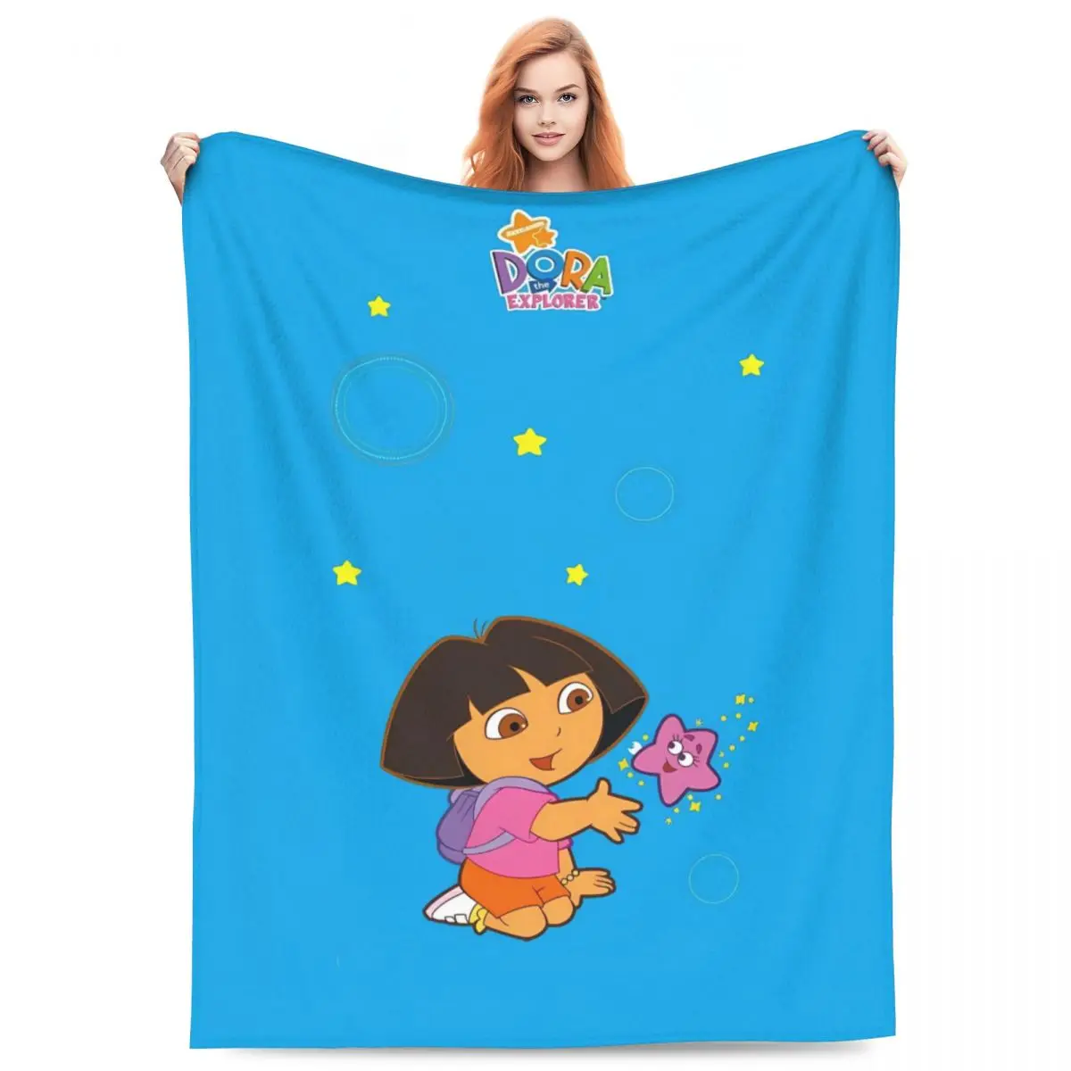 Doras The Explorer Blanket Super Warm Street Trend Plush Bedding Throws For Couch Chair Sofa Camping Flannel Bedspread Bed Cover