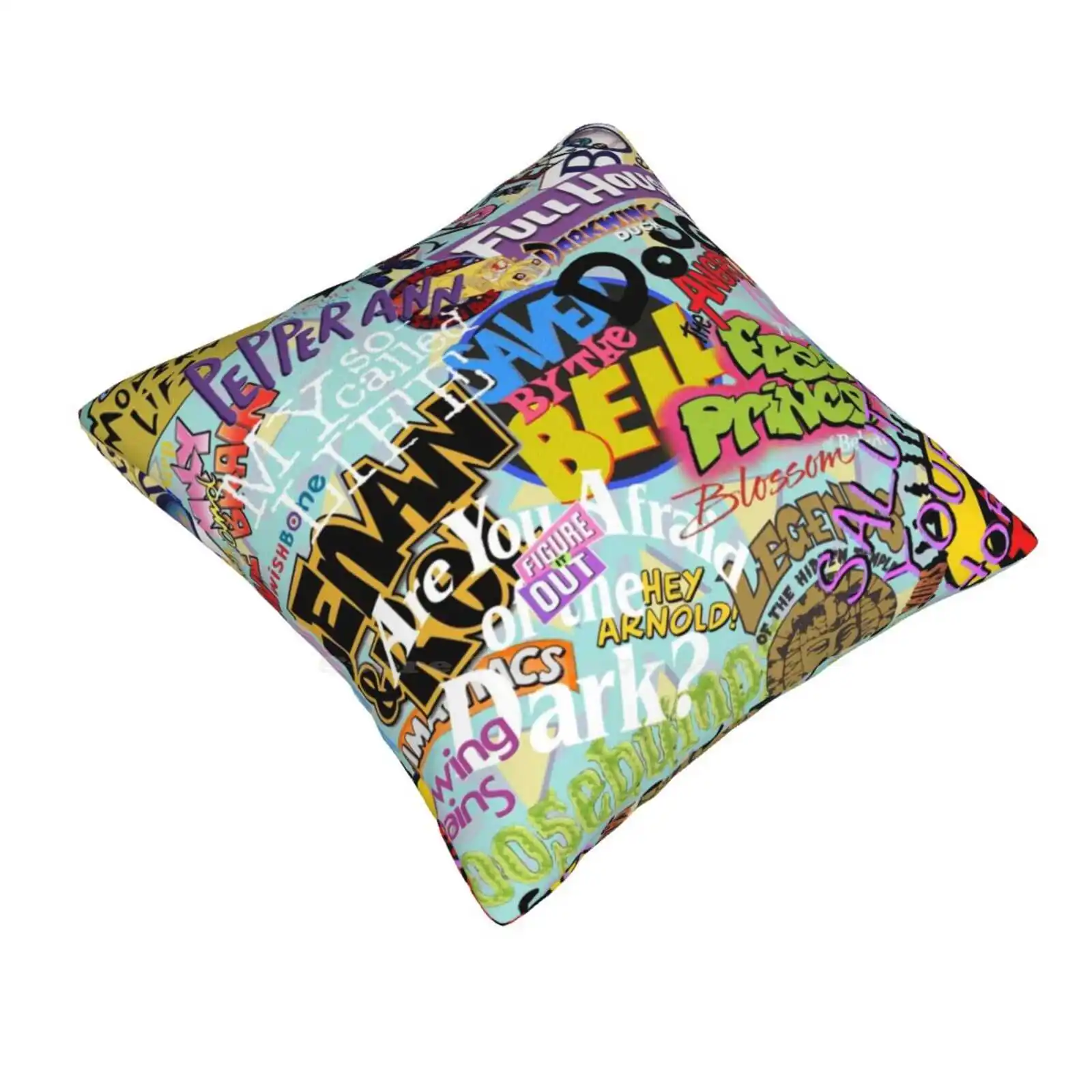 Childhood Tv Fashion Sofa Throw Pillow Cover Pillowcase Nostalgic Nostalgia Childhood 1990S I Love The 90S 80S Cartoons