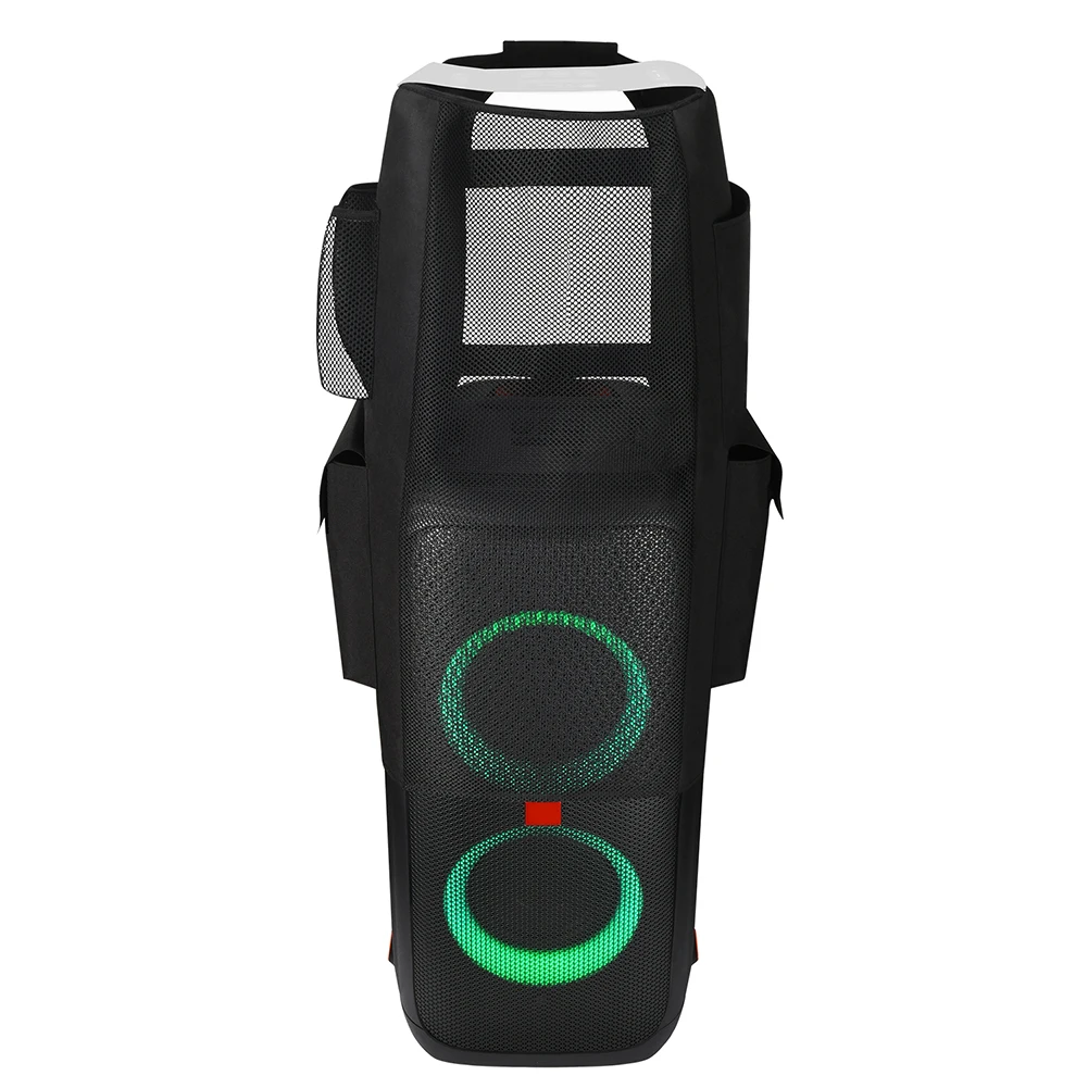 メッシュキャリングバッグ 多機能スピーカー収納バッグ ウォーターボトル用 マイクスピーカー保護ケース JBL Partybox 310用