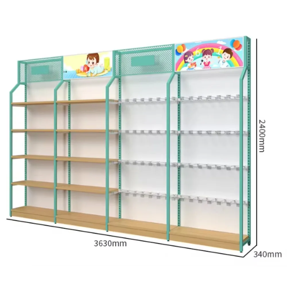 단면 아일랜드 선반 진열대 (유아용 분유, 아동복, 기저귀, 장난감, 슈퍼마켓 선반용)