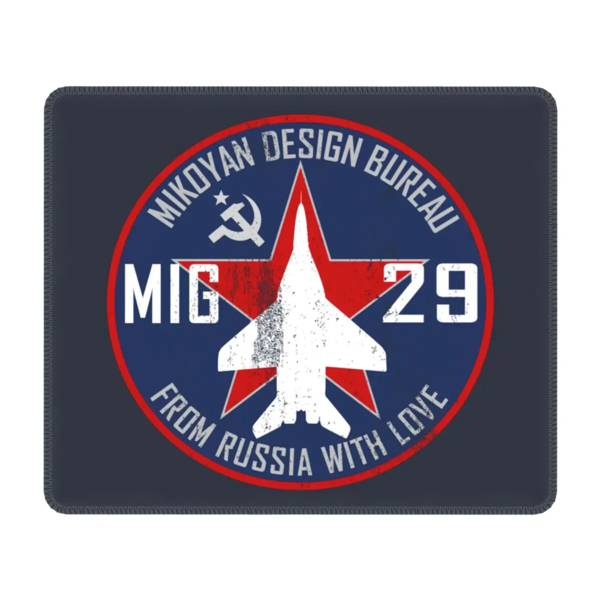 Mikoyan MiG-29 Jet Fighter Mouse Pad Square Non-Slip Rubber Mousepad Gamer Desk Computer Pilot Aviation Airplane Mouse Mat