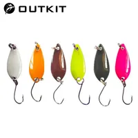 New Mini Fishing Lure 3cm 3g Spoon Metal Lures Colorful Spinnerbait Minnow Small Fish Single Hook Jig Stream Trout Winter Ice