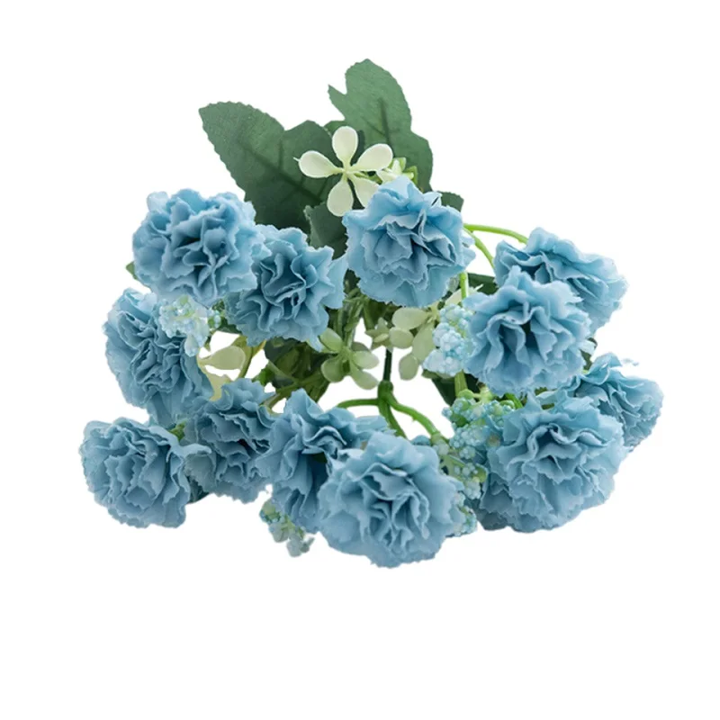 Ramos de clavel artificiales, flores falsas, ramo para el día de la madre, centros de mesa para fiesta de boda en casa
